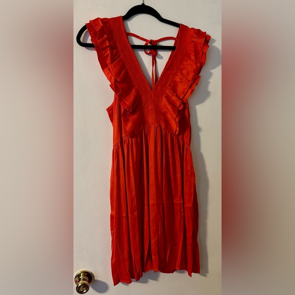 Vibrant Sleeveless Dress with Ruffles